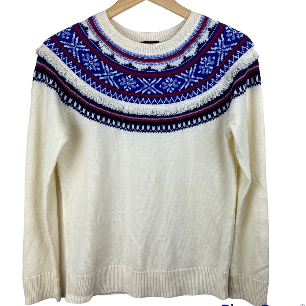 Talbots Lambswool Fair Isle Sweater Size S
